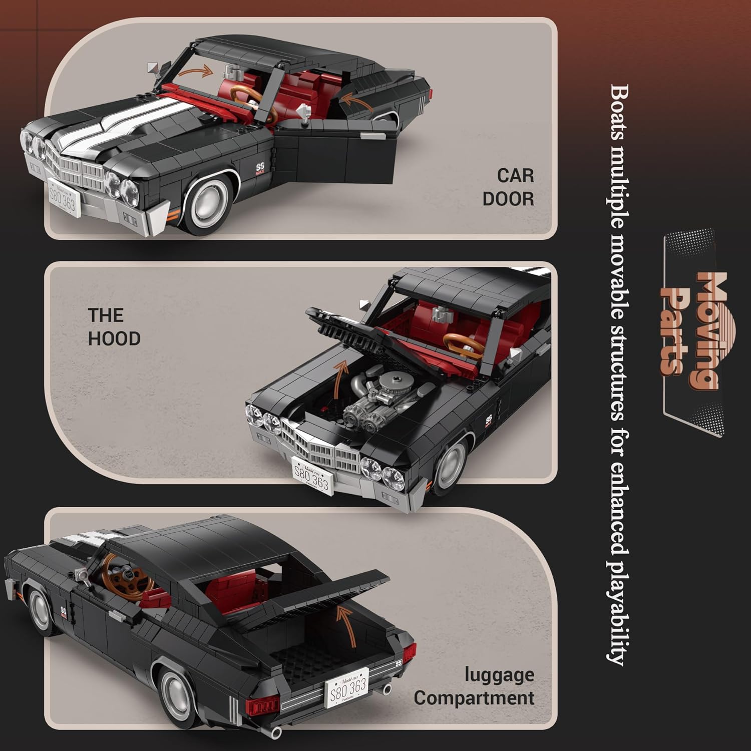 Retro Muscle Car Construction Set Adults Technique Panama | Ubuy