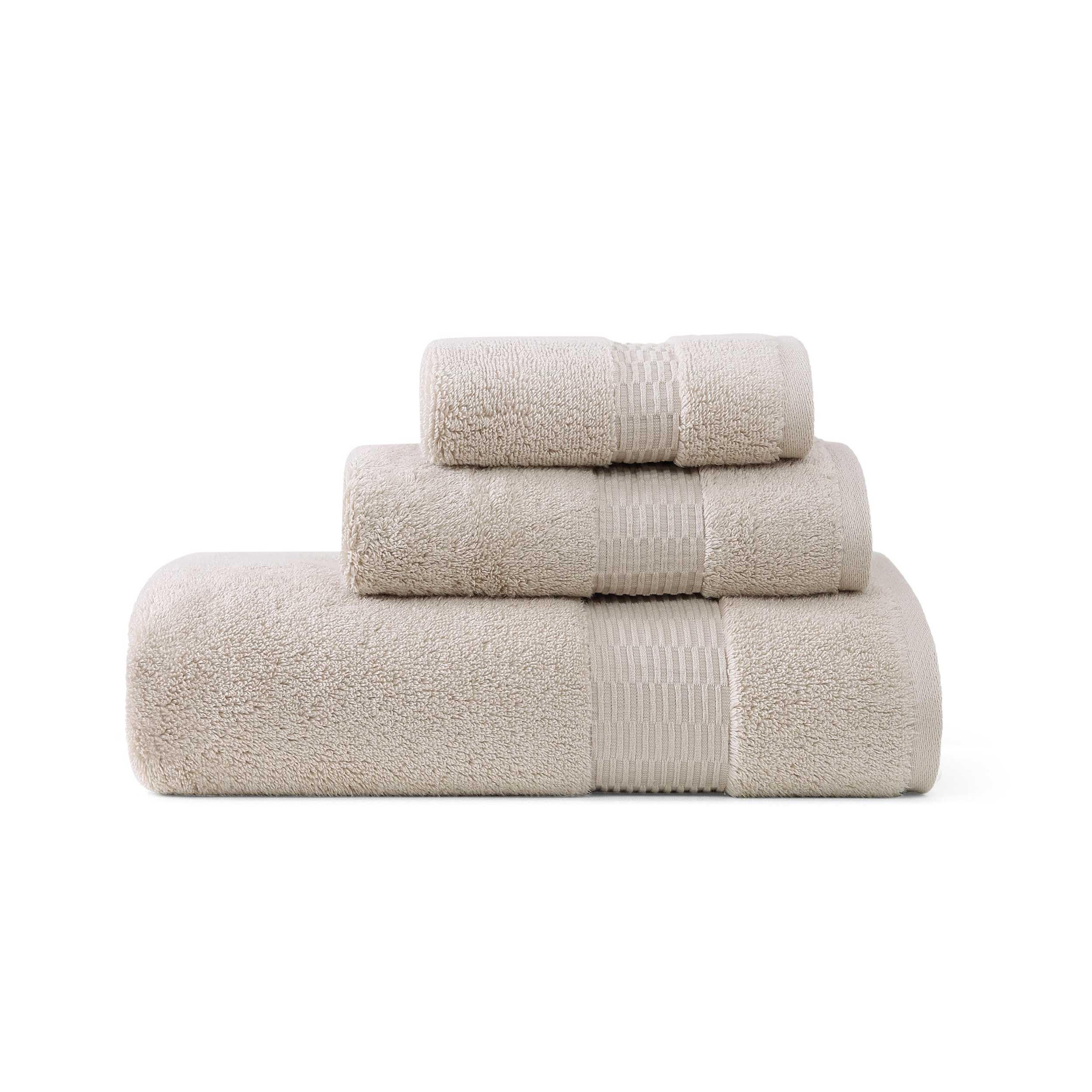 Tommy Bahama - Juego de toallas de baño, algodón suave y altamente absorbente, baja pelusa y resistente a la decoloración, esenciales de baño (ramas largas, beige, 3 piezas)