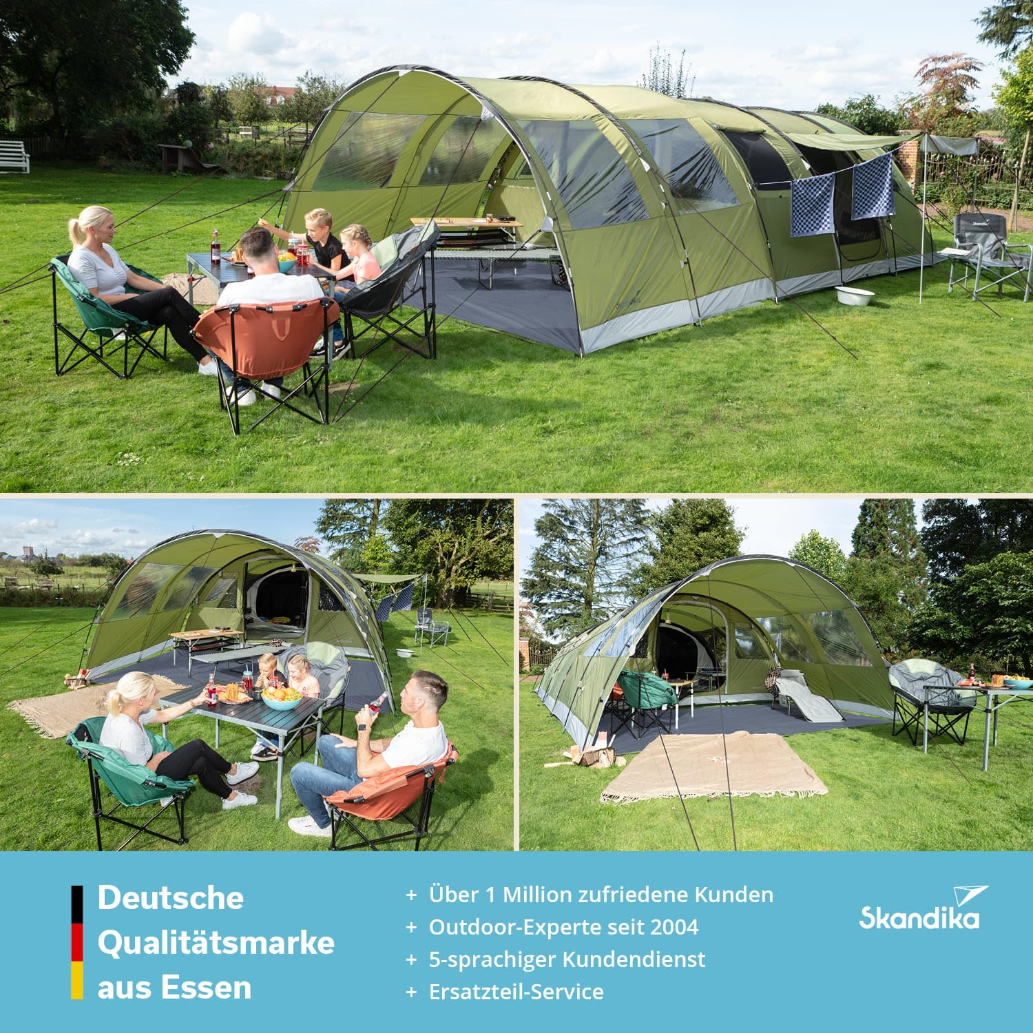 Skandika Canopy Gotland 6 - Auvent avancée Extension pour Tente Tunnel Skandika Gotland 6