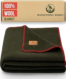 10 Best Wool Blankets for Winter Camping 6 Whispering Wool Camping Blanket