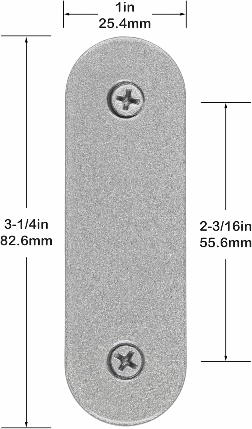 Metal Doorbell Blanking Plate Cover - 100% Made in USA - Weather Resistant - No Patching Holes - Easy Installation (Silver)