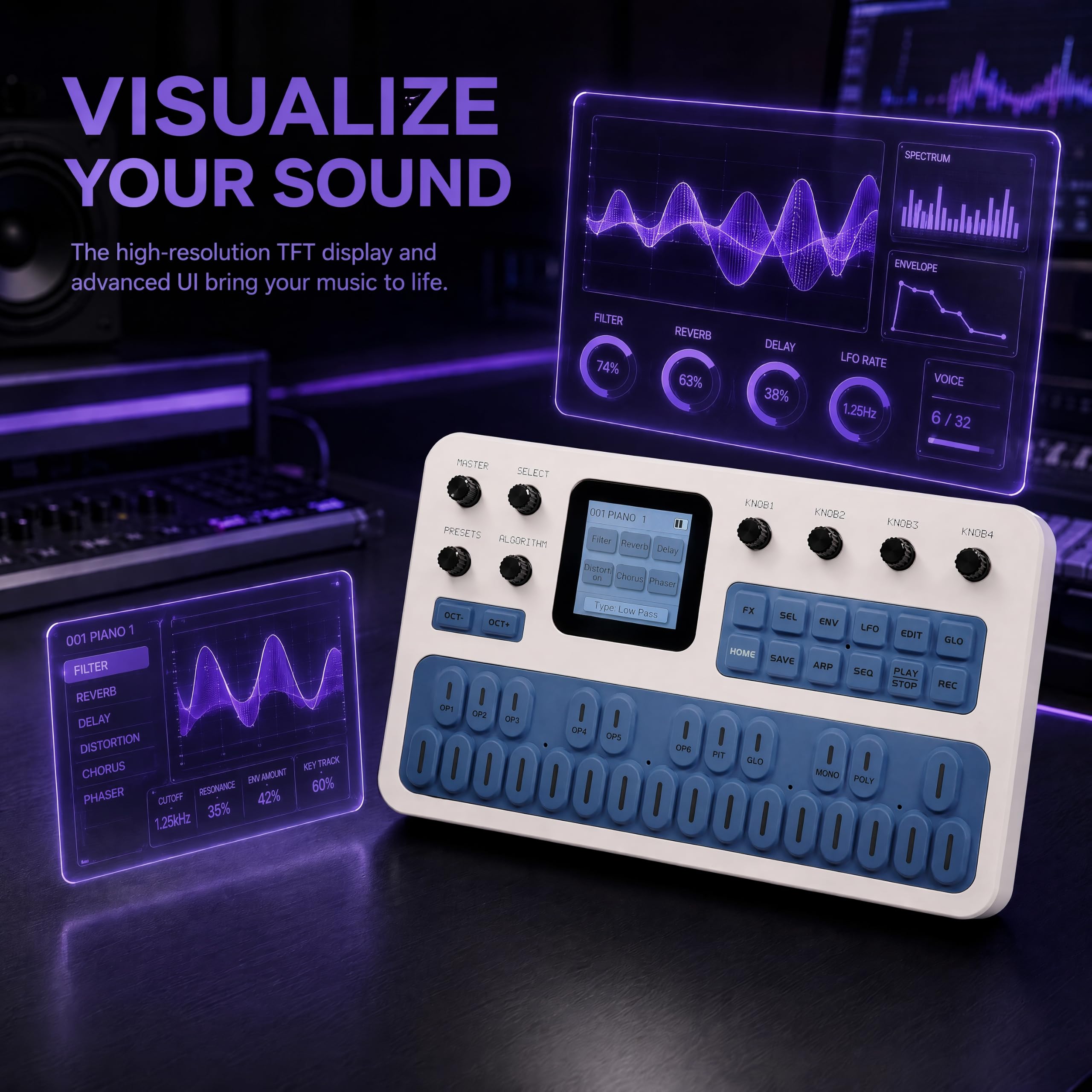 Amazon.com: M-VAVE FM-1 FM Synthesizer, Portable Digital