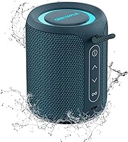 Vista 13 de Altavoz Bluetooth inalámbrico, IP67 impermeable y a prueba de polvo altavoz portátil con luces, sonido estéreo fuerte de 15 W, batería de 2500 mAh
