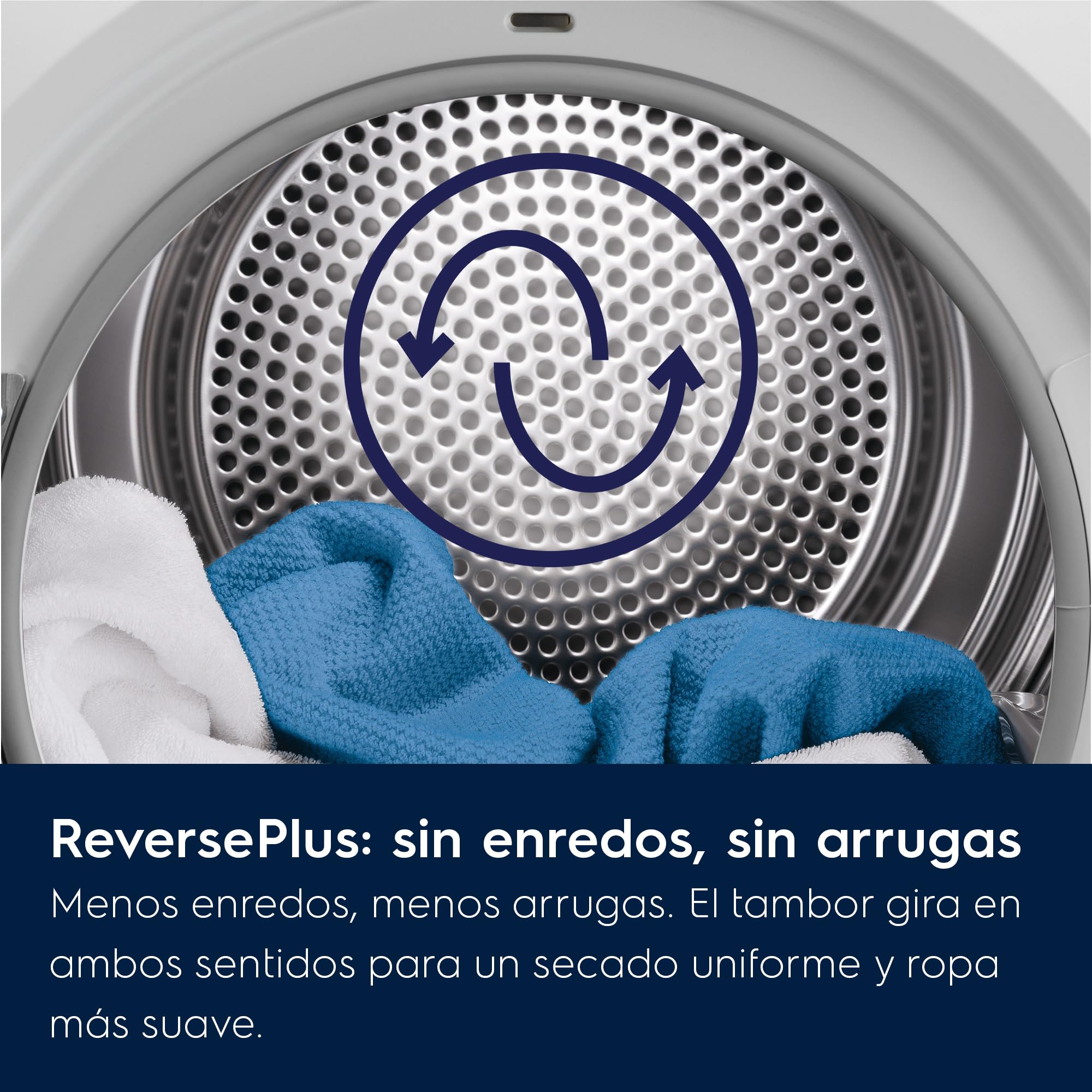 Electrolux Secadora de Carga Frontal EW7H5825IB, 8 Kg, Tecnología SensiCare, Sistema GentleCare, Libre Instalación, Sistema EcoFlow, Inicio Diferido, Panel LCD, Blanco