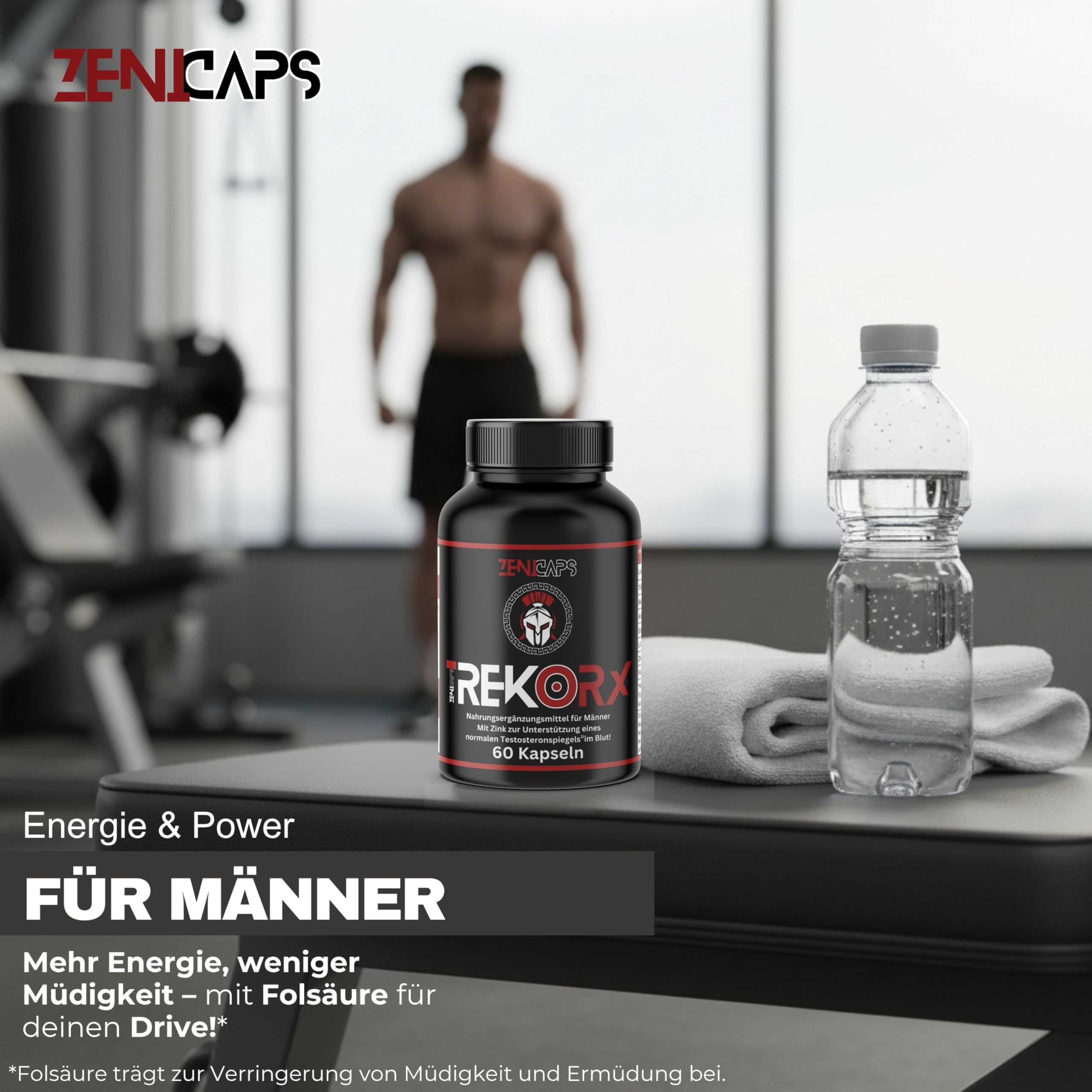 PRO Series REK ORX Kapseln Original | Für den aktiven Mann – mit Zink für den Testosteronspiegel* | Einfache Anwendung | mit L-Arginin, Tribulus Terrestris, Maca, Ashwaganda