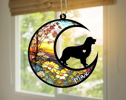 Miniatura 4 de Memorial personalizado para perros, adorno de Navidad con nombre personalizado para perro Golden Retriever con nombre, razas personalizadas,