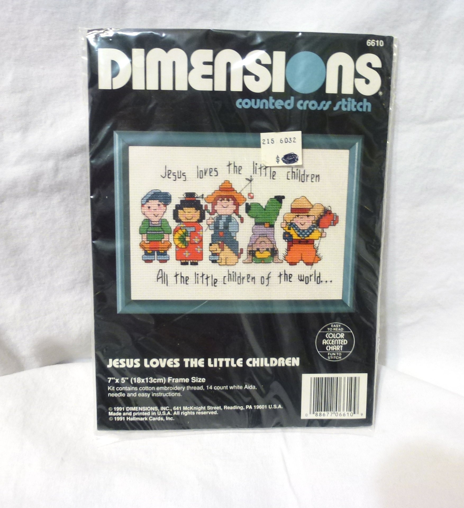 Dimensions Kreuzstich-Set, Motiv Jesus liebt die kleinen Kinder, 12,7 x 17,8 cm Rahmengröße