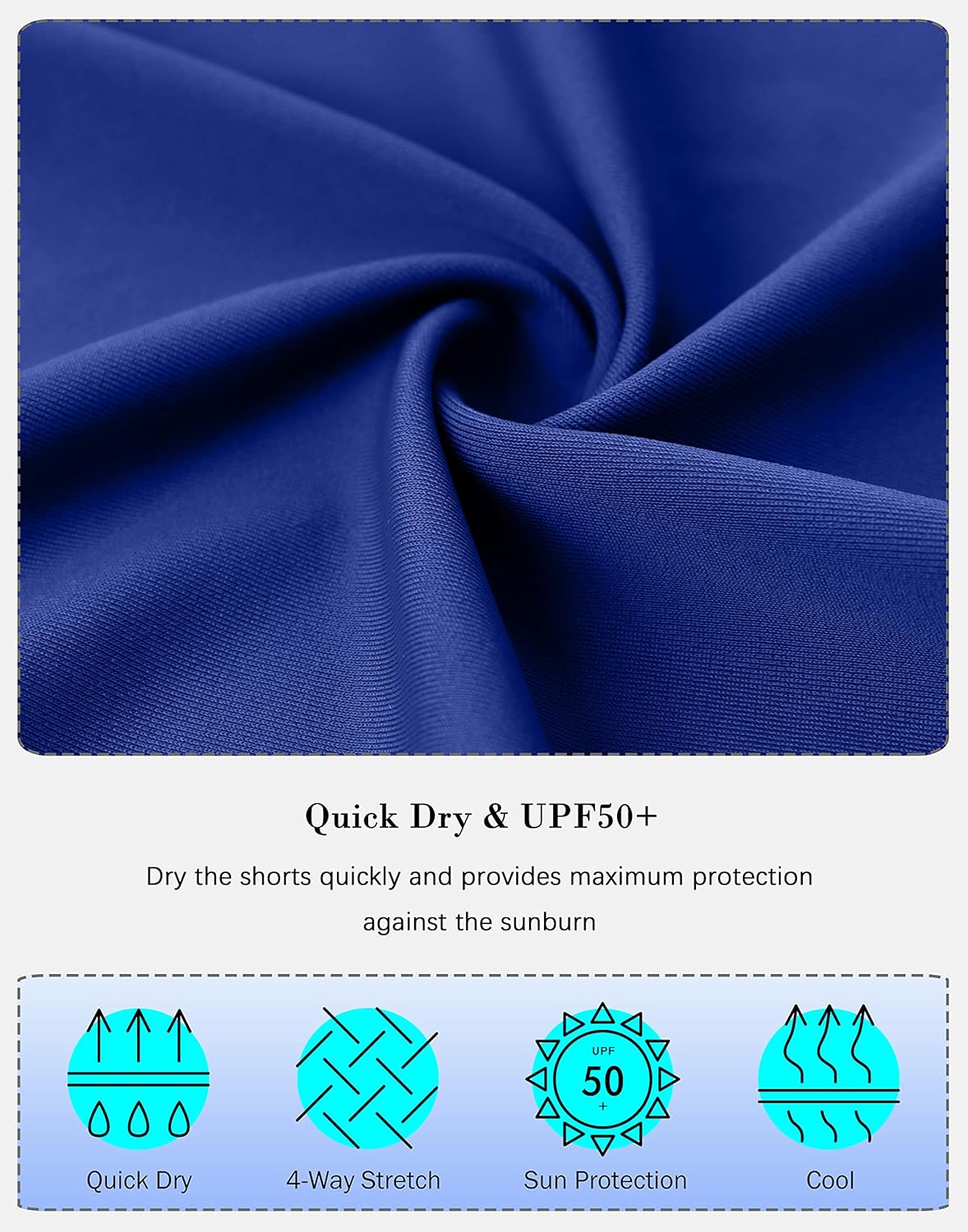 SANTINY Women's 8''/12'' High Waisted Swim Shorts with Pockets UPF50+ Long Board Swimming Shorts for Women with Liner - Image 6