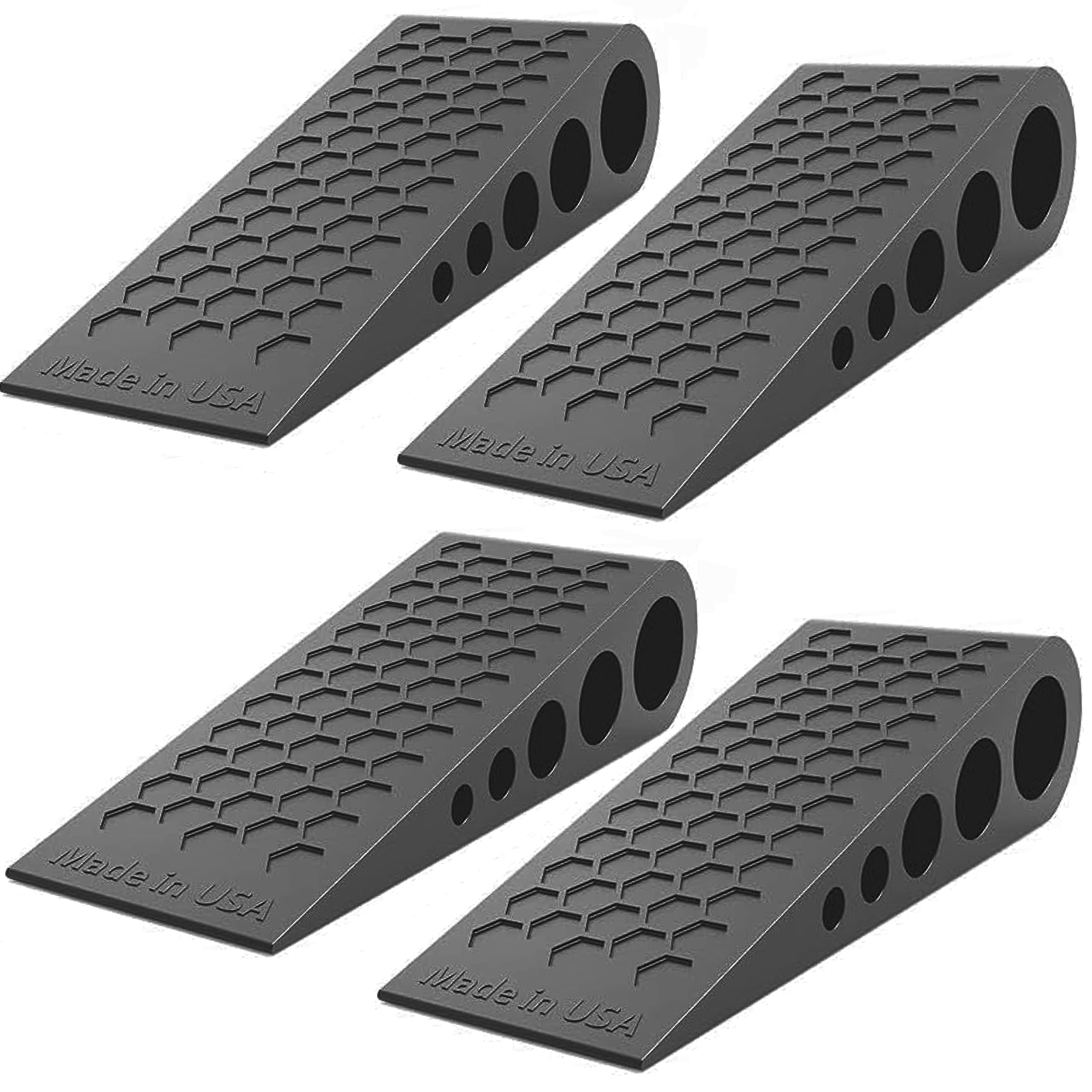 Door Stoppers for Bottom of Door Premium Floor Rubber Door Stop Wedge Made in USA Heavy Duty Honeycomb Design for Carpet, Tile, Ideal for Home, School