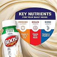 Vista 3 de BOOST de alta proteína con fibra - Bebida nutricional lista para beber sabor Very Vanilla, botella de 8 onzas líquidas, paquete de 24