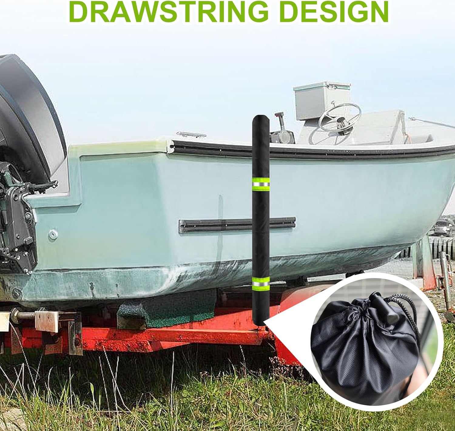 48" Boat Trailer Guide Pole Pad and Cover & Trailer Guides Poles Pads for Pontoon Boat Lift Jet Ski Fishing Boat Sailboat Trailer 48 Inch Waterproof Heavy Duty UV Fade Proof Canvas & Set of Two