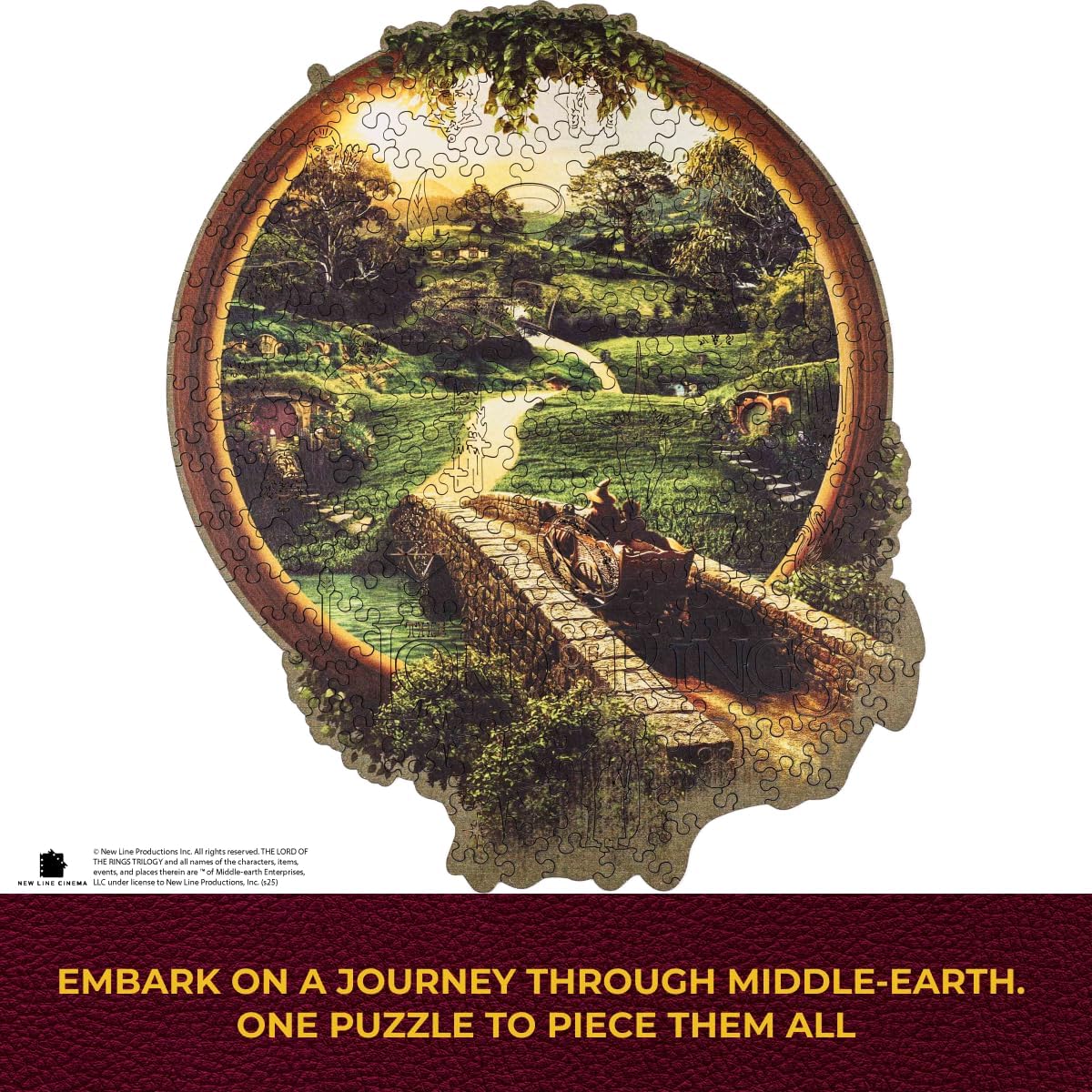 The Lord of The Rings Wooden Jigsaw Puzzle - Premium Figurine-Cut Collectible Lord of The Rings Gifts for Adults - Officially Licensed LOTR Puzzle (Rivendell – Journey from The Shire)