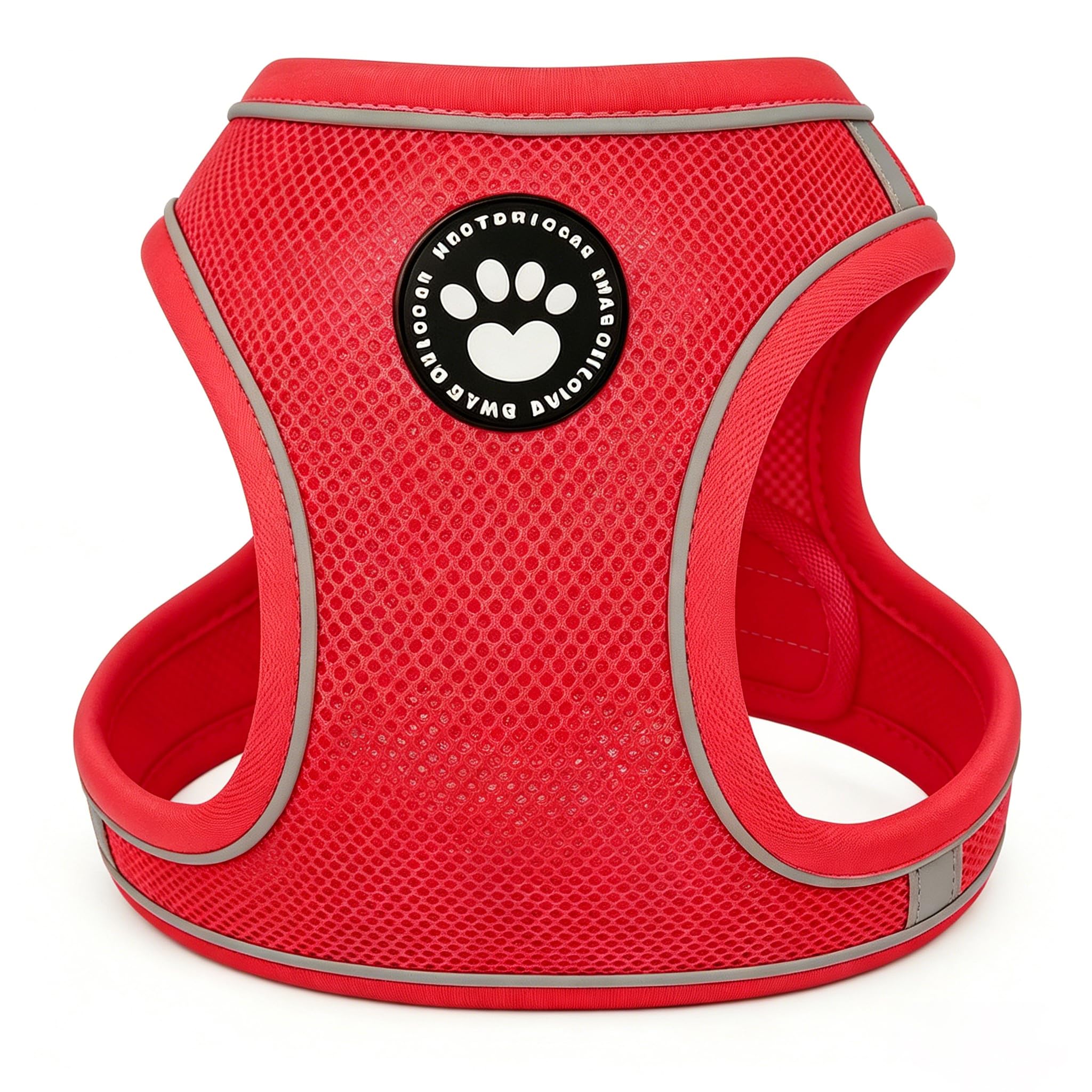 PaddingPaws Dog Harness Small Dog, Soft Mesh Breathable Puppy Harness, Waterproof, Reflective, No Pull, in Vest, Adjustable Harnesses for Dogs, Cats (Red-V2, XS)