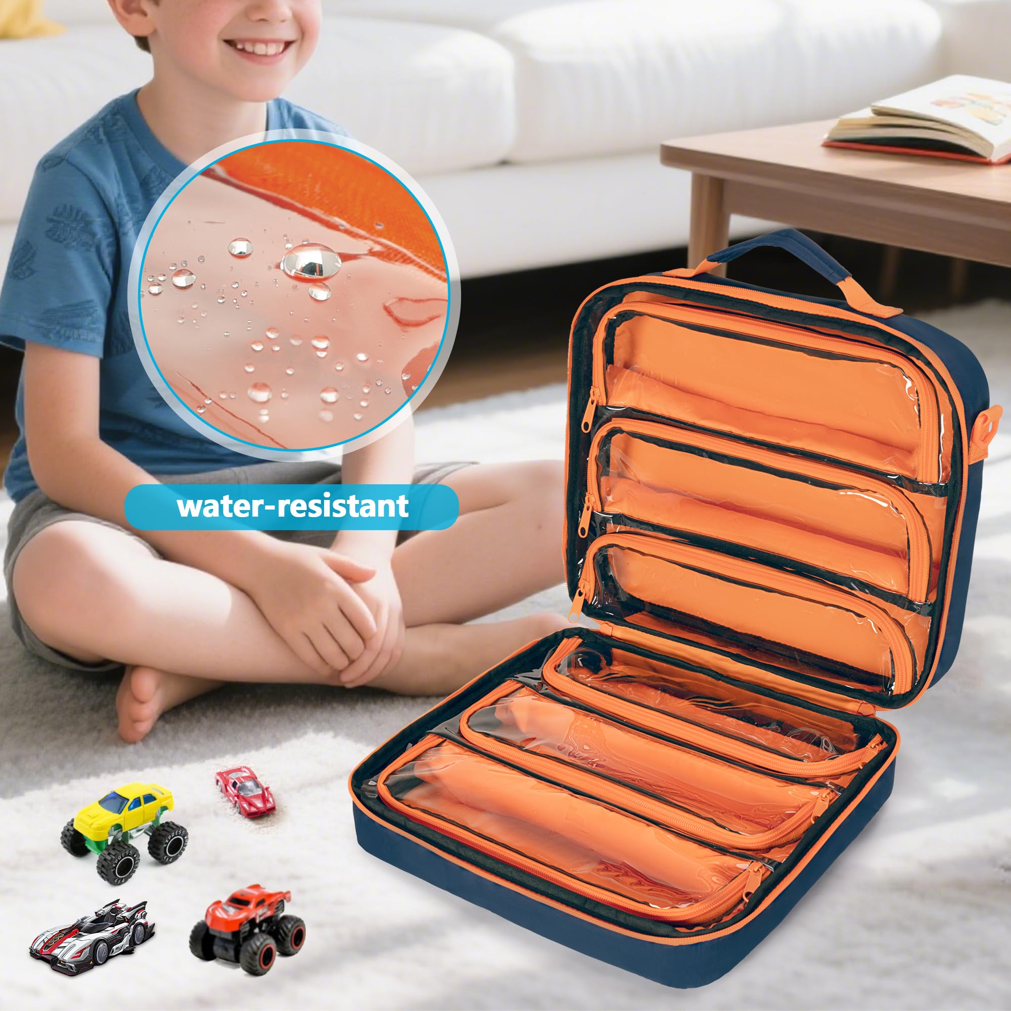 LoDrid Toy Cars Carrying Case Compatible with Hot Wheels Monster Trucks up to 30 - Image 4