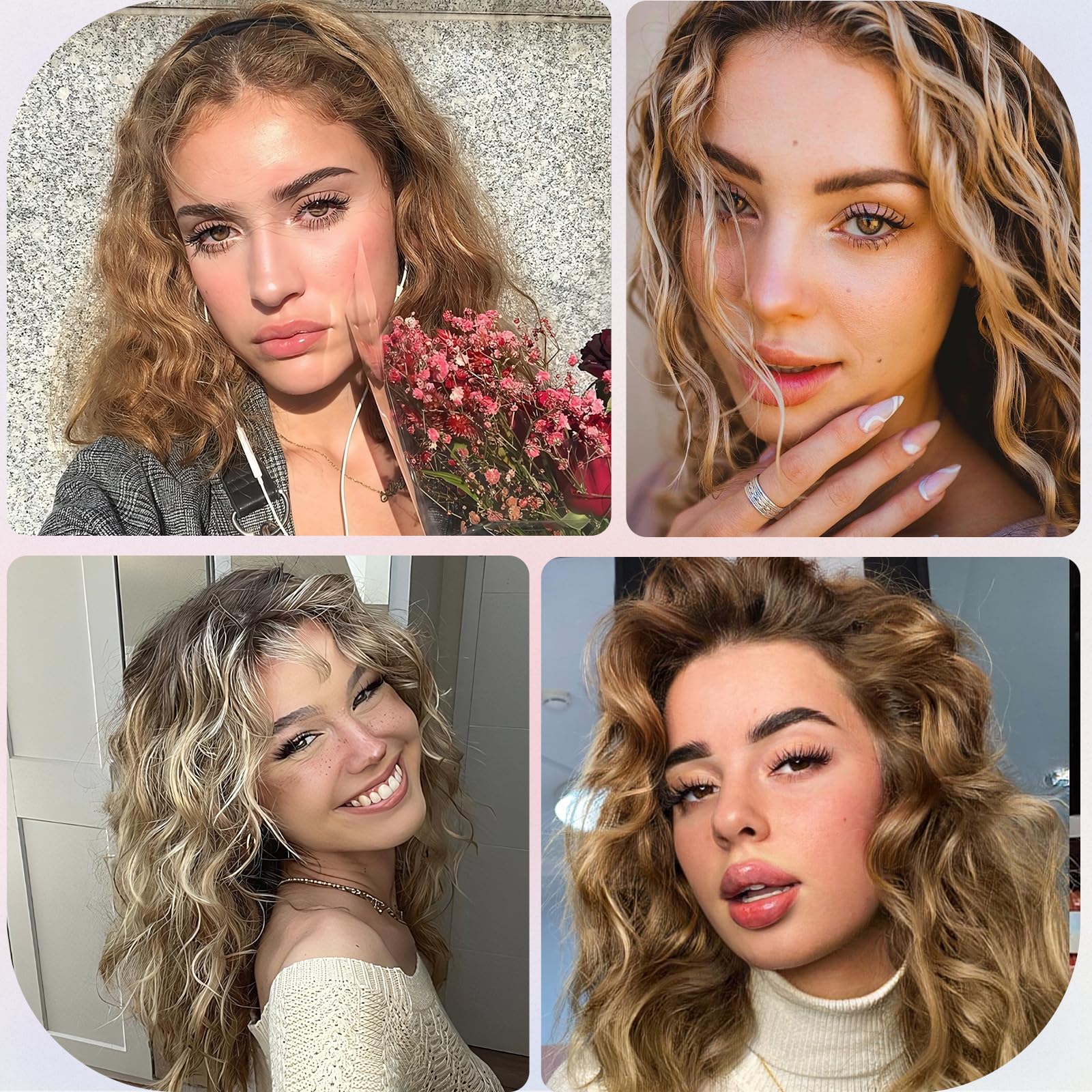 Piastra Onde per Capelli 32mm Arricciacapelli, Piastra Beach Waves per Principianti, Ondulatore per Capelli con 2 Barili 5 Temperature，Riscaldamento Rapido in 30s