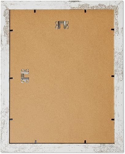 Miniatura 5 de Marcos de fotos rústicos de madera blanca de 11 x 14 pulgadas, hechos para exhibir fotos de 8 x 10 pulgadas con paspartú o de 11 x 14 pulgadas sin