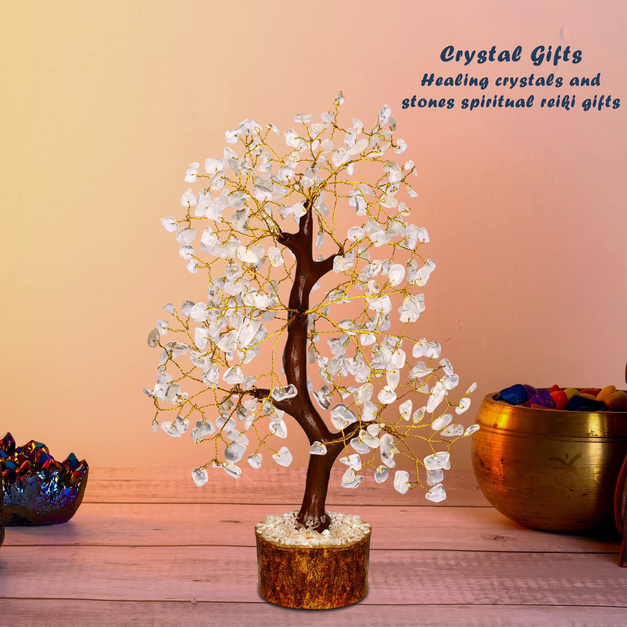 YATHABI Clear Quartz Crystal, Healing Crystal Tree, Stones and Crystals, Quartz Crystal, Spiritual Gifts for Women - Image 4