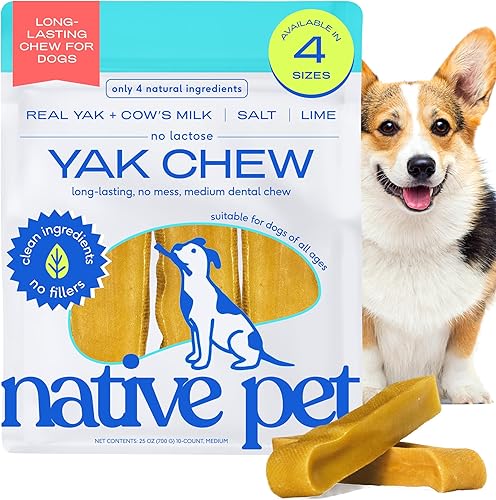 Miniatura 13 de Native Pet Yak Cheese Himalayan Dog Chews – Palitos dentales de larga duración para razas medianas – Masticables de yak del Himalaya 100% naturales