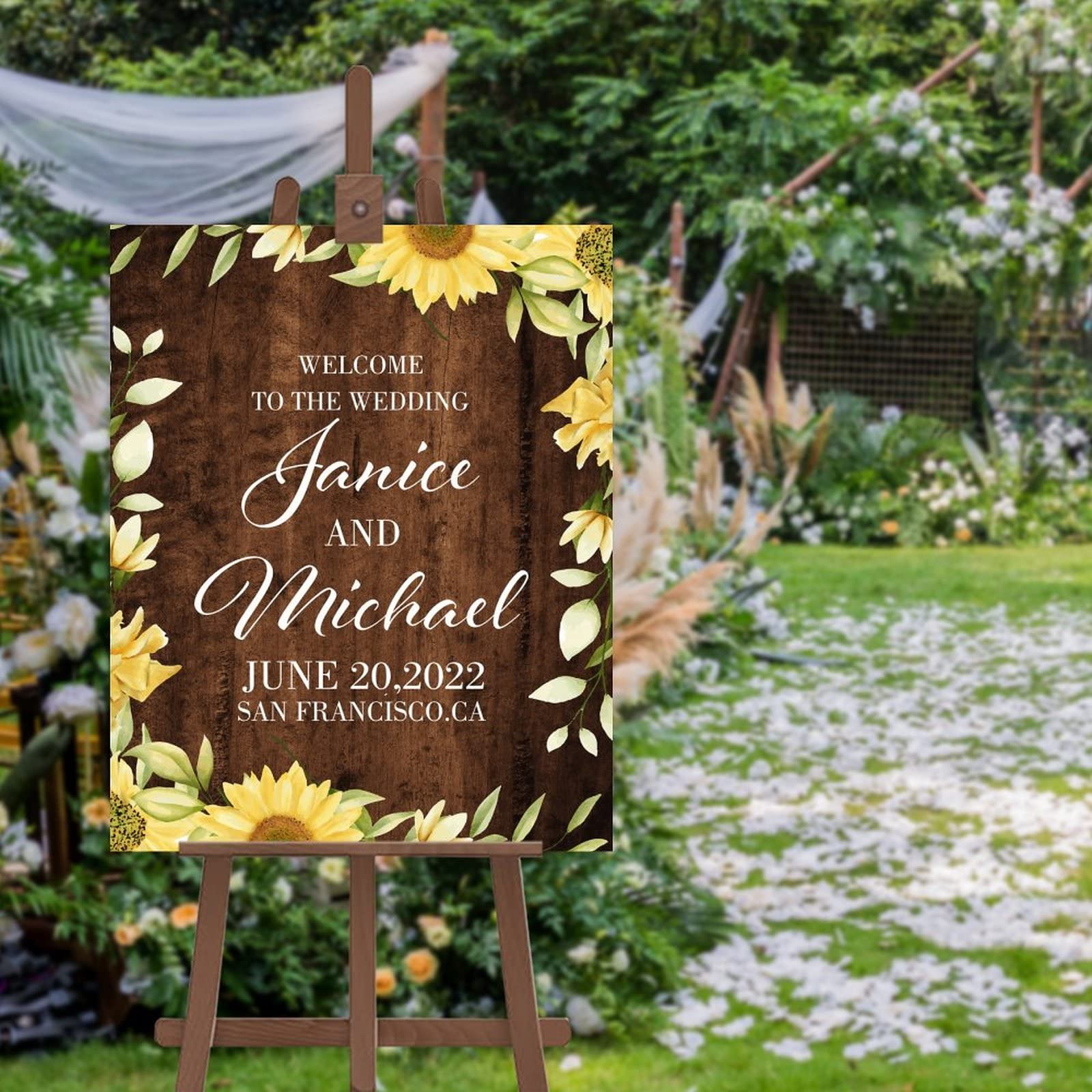Panneau mariage personnalisé et rustique, cadeau crémaillère idéal
