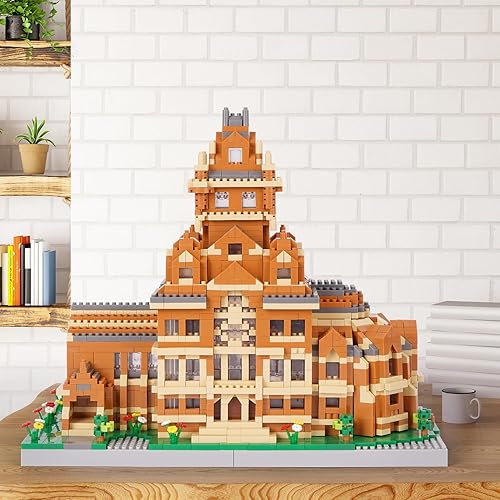 Miniatura 5 de Geniteen Mini bloques de construcción mundialmente famosos universidad modelo arquitectónico micro mini bloque conjunto 5379 PCS