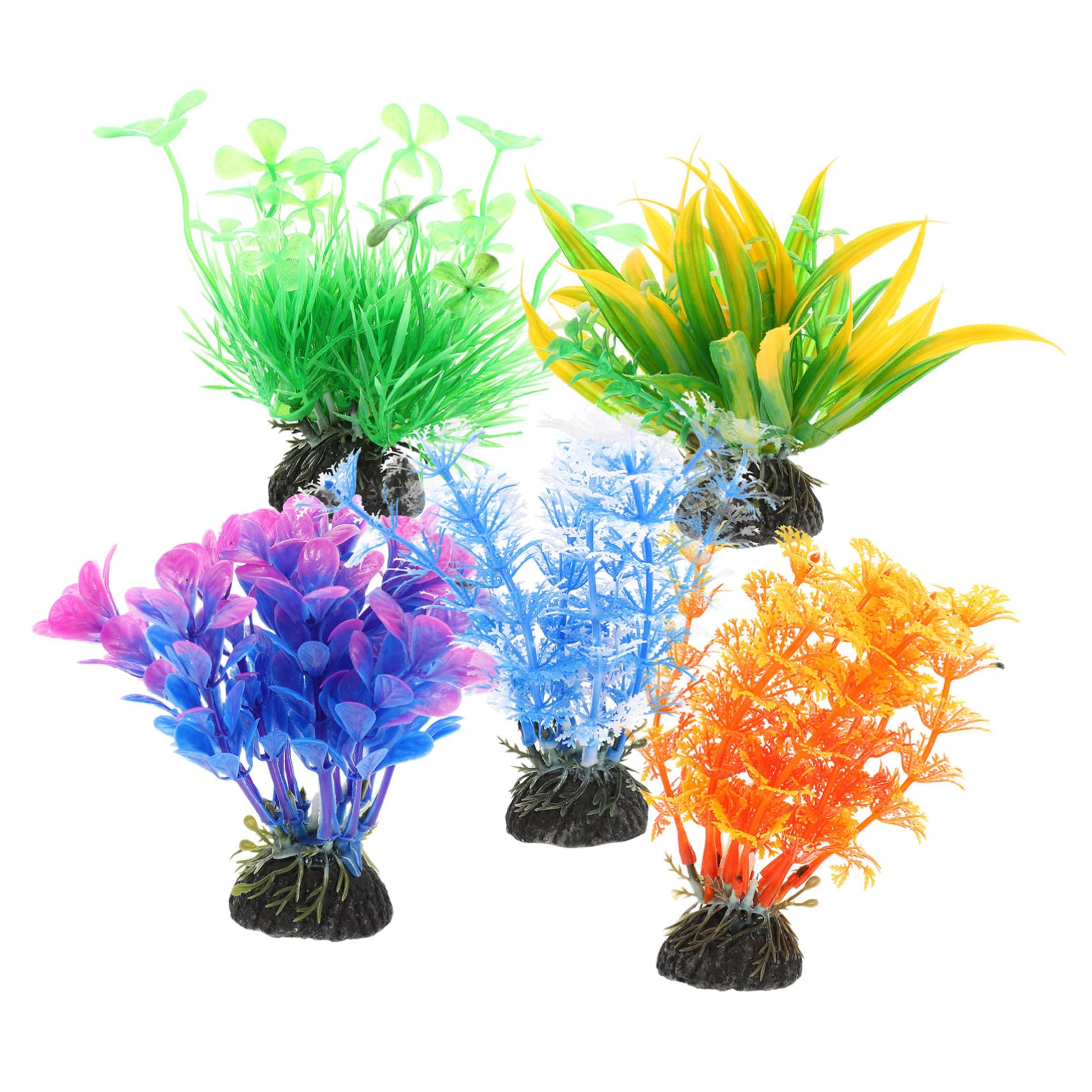 Cabilock 5 Series Artificial Plants Fake Plants Decoración Chic Decoración De Peces Estanque Falso Plantas De Plastico para Acuarios Plantas Artificiales De Peces El Plastico 5 Piezas X 5