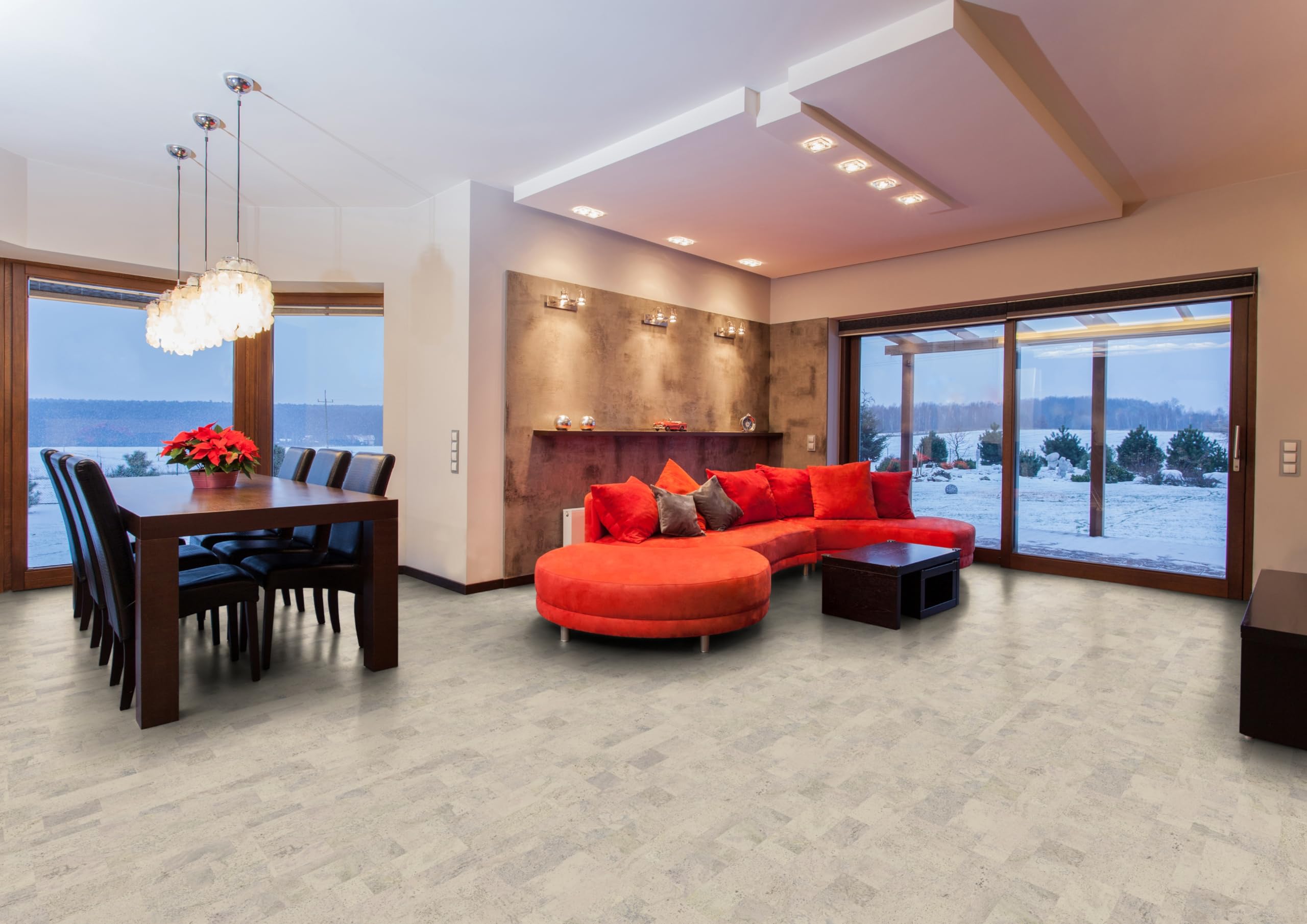 1 Paket (1,95m²) Korkboden/Fertigparkett/Korkfertigparkett - Auriga creme