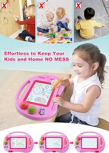 Miniatura 6 de Juguetes para niñas de 1 a 2 años, tablero de dibujo magnético, juguetes para niñas de 2 a 3 años, tablero de garabatos borrable para niños, juguete