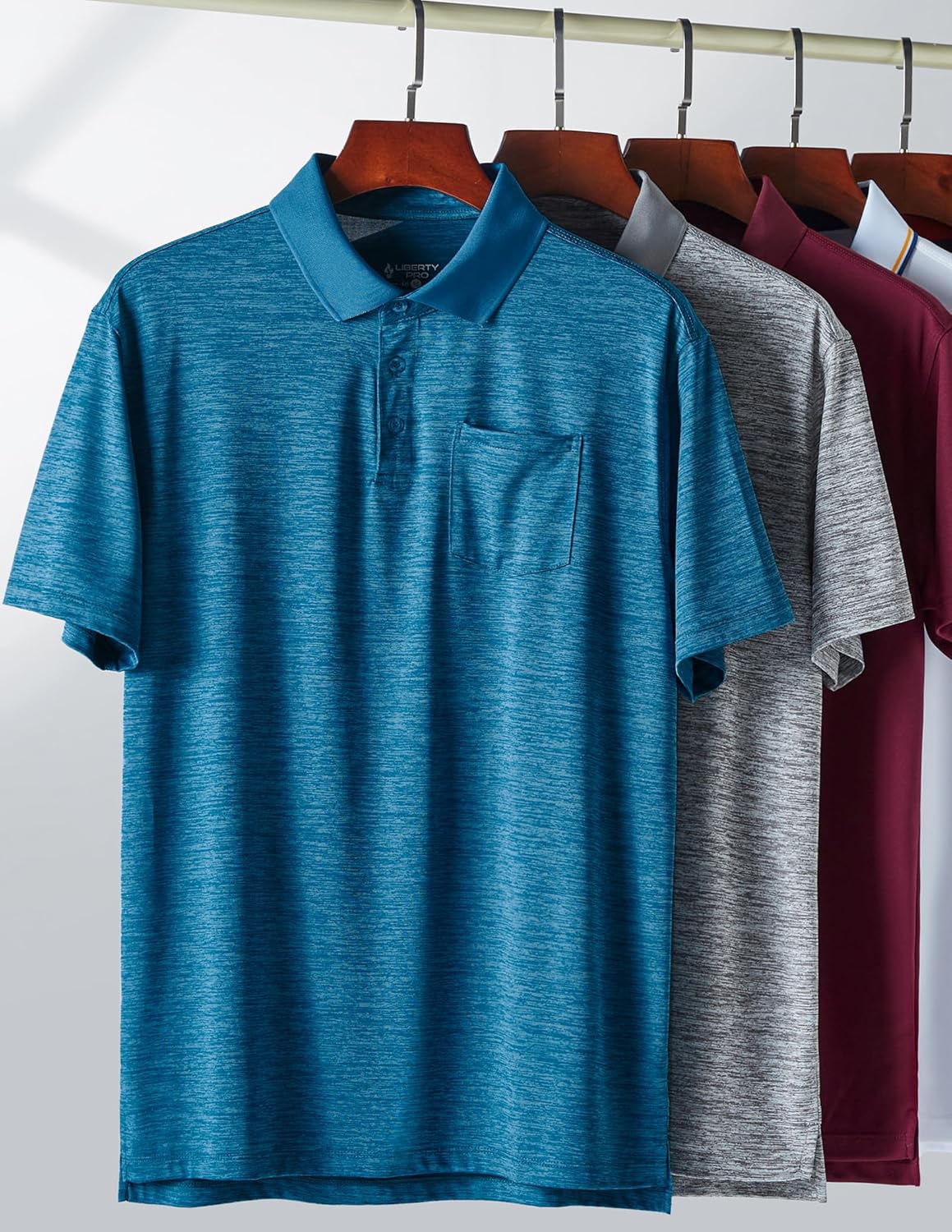 3-Pack Mens Golf Shirt Performance Sport Short Sleeve Moisture Wicking Dry Fit Golf Polo Active Shirts for Men - Image 6