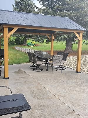 Black Steel Gable Hardtop Roof 