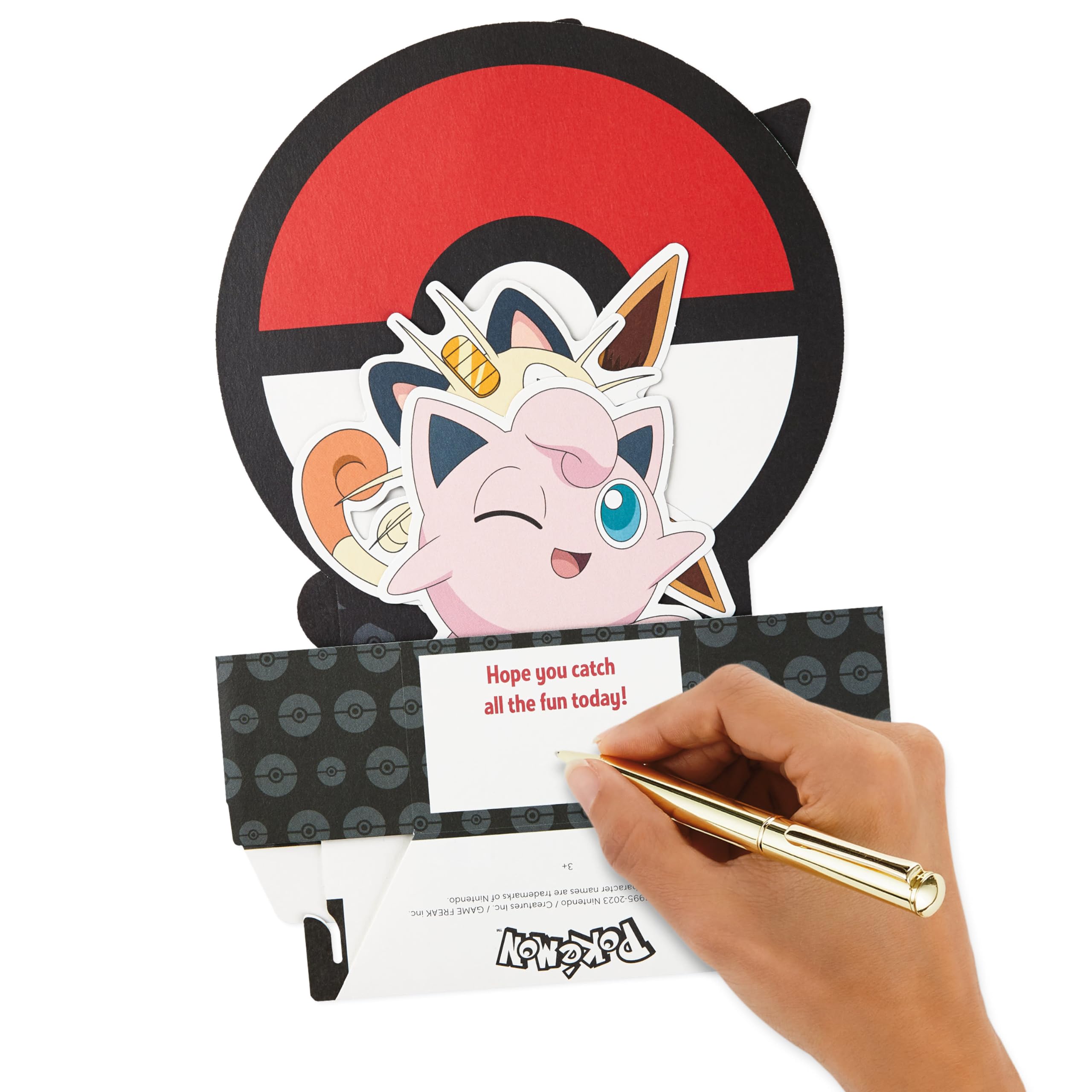 Hallmark Pokémon Pop Up Birthday Card for Kids (3D Pikachu, Charmander, Squirtle, Bulbasaur) for Birthday Boy, Son, Grandson, Nephew