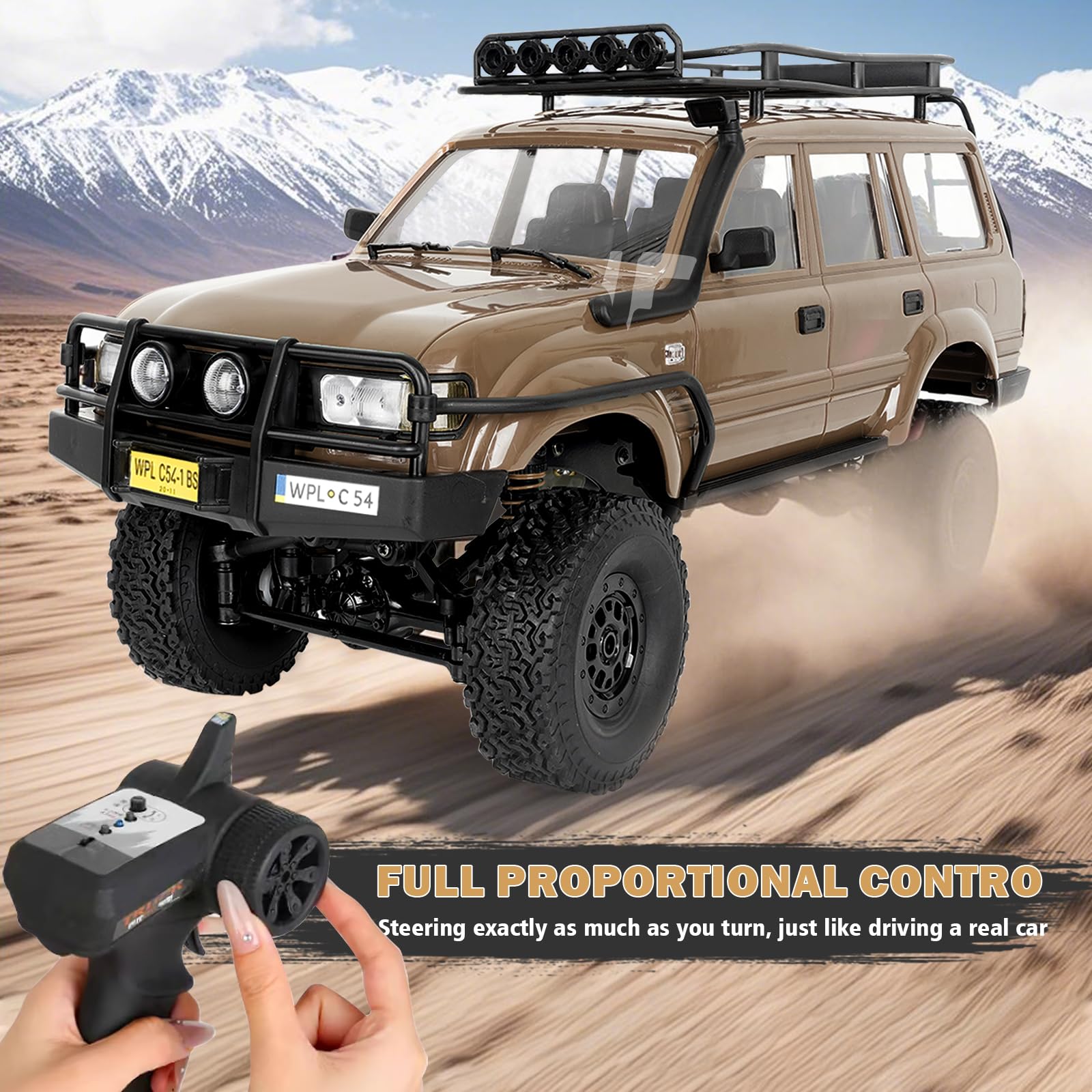 WPL C54-1 1/16 ランドクルーザー LC80 茶 クローラー R/C Amazon.com: ARRIS WPL C54-1 LC80 1/16 RC Rock Crawler 4WD RTR