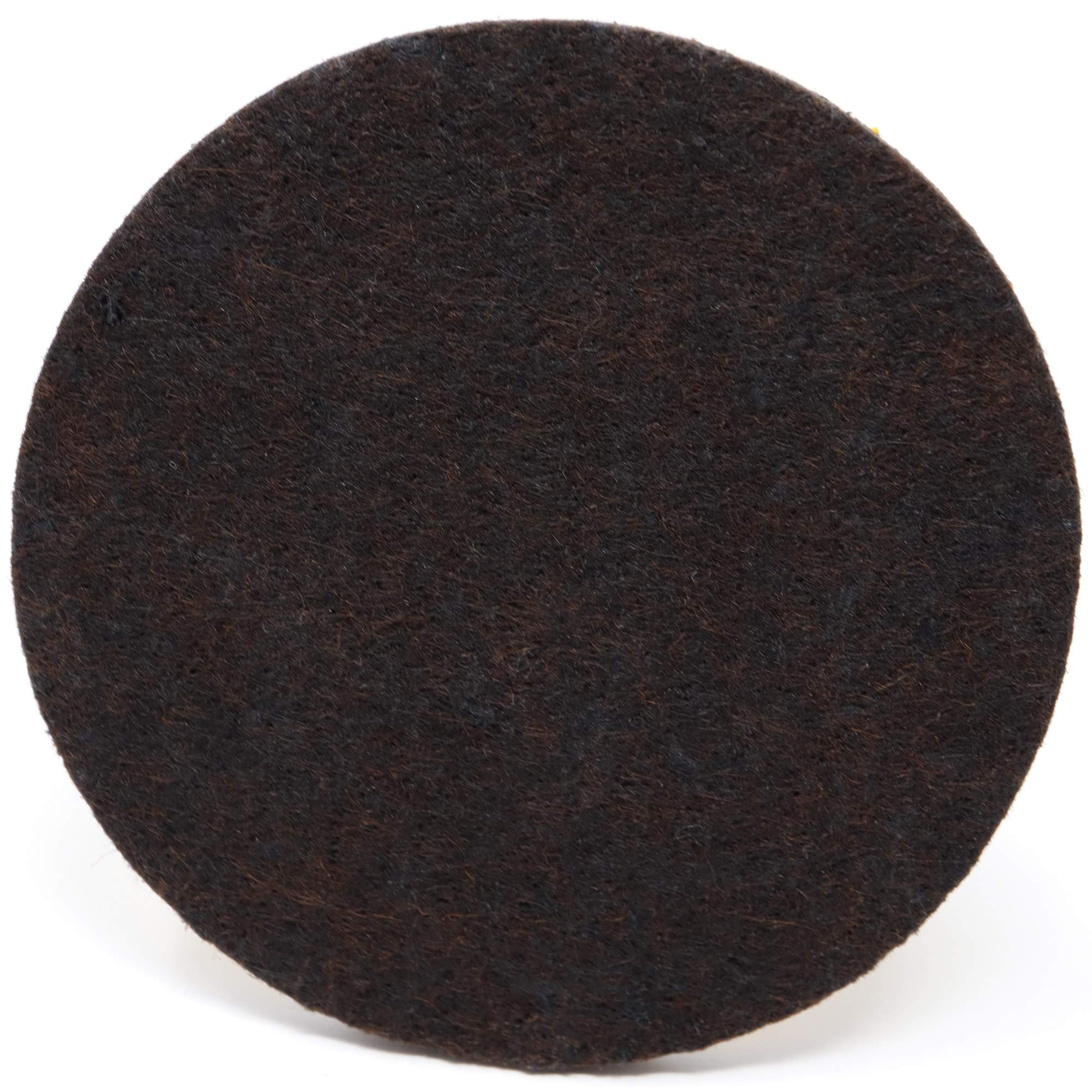 Adsamm® / 16 x Deslizadores de Fieltro autoadhesivos/Marrón/ø 100 mm/Redondo/Patines de Fieltro para Muebles de 5,5 mm de Grosor