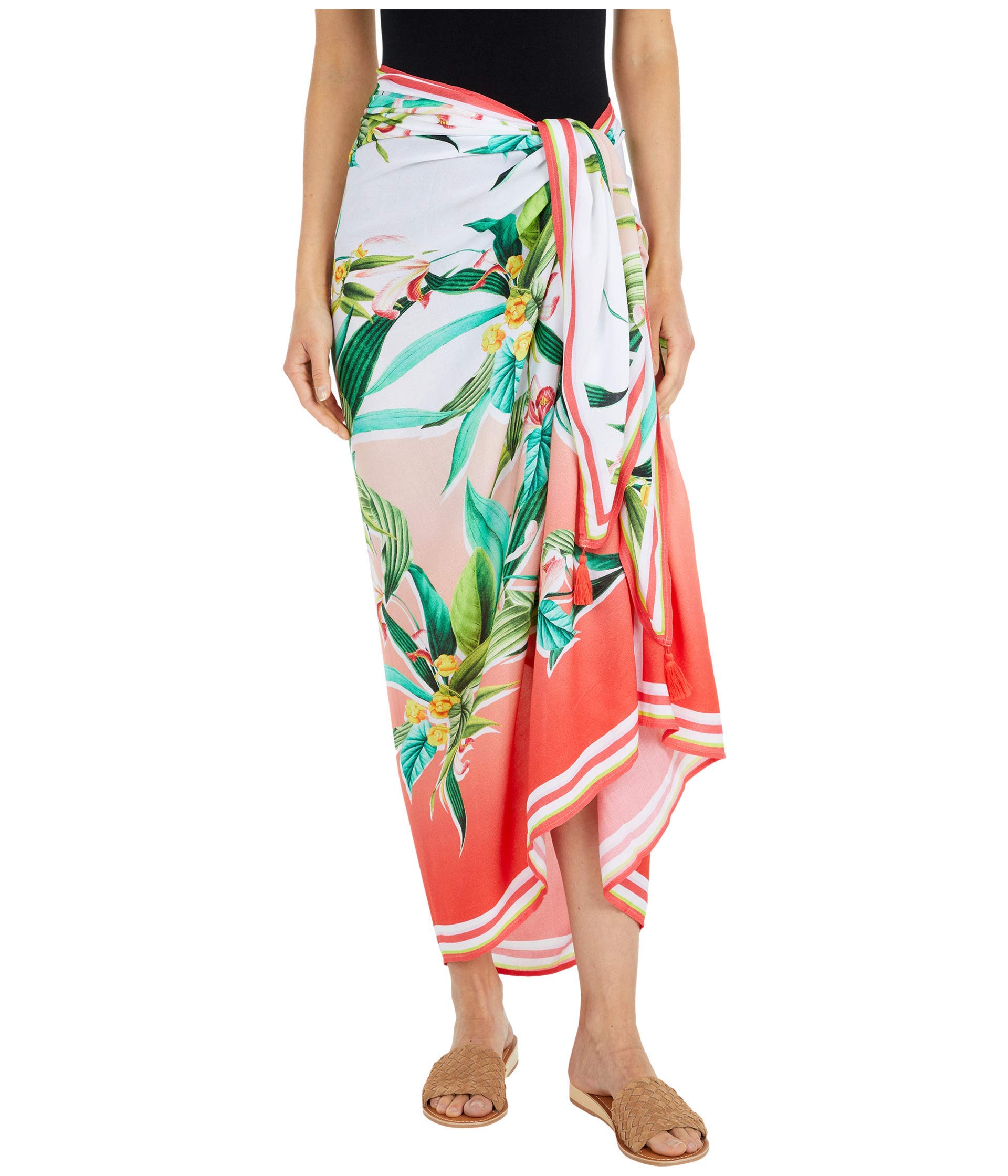 CoverUps Trina Turk Womens Pareo Wrap Beach Cover Up Swimsuits & Cover