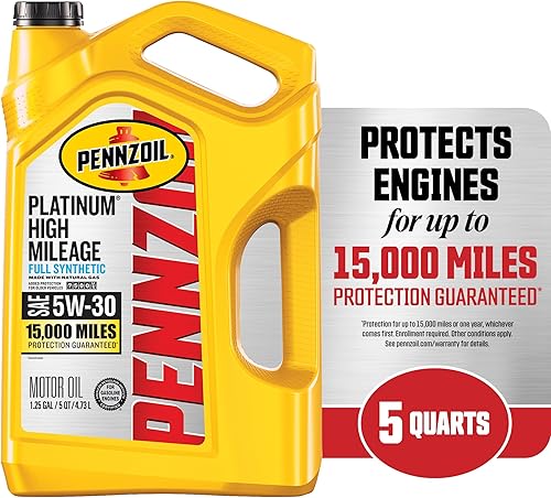 Miniatura 21 de Pennzoil Platinum High Mileage Full Synthetic 10W-30 Aceite totalmente sintético para motor de gasolina, 1 qt (caja de 6)