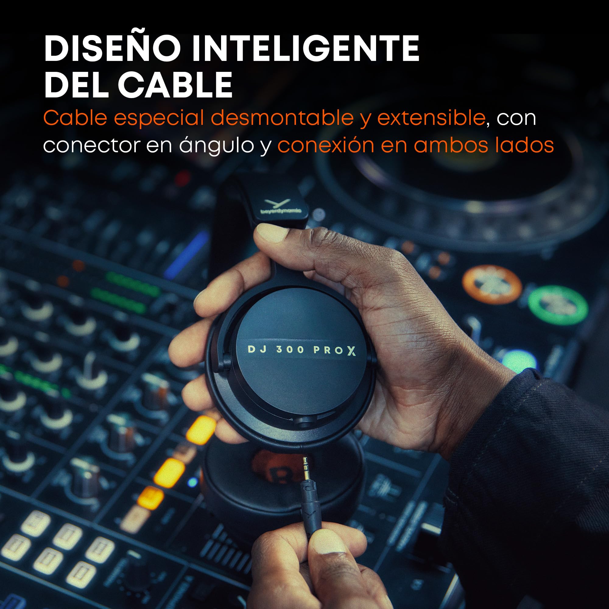 beyerdynamic DJ 300 PRO X - Auriculares profesionales 2 en 1 para DJ (cambio de oreja, estilo flexible y función de uso, copas personalizables para DJs profesionales)