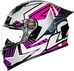 Capacete Ls2 FF358 Pro Estellar Rosa c/ Roxo - Esportivo 58