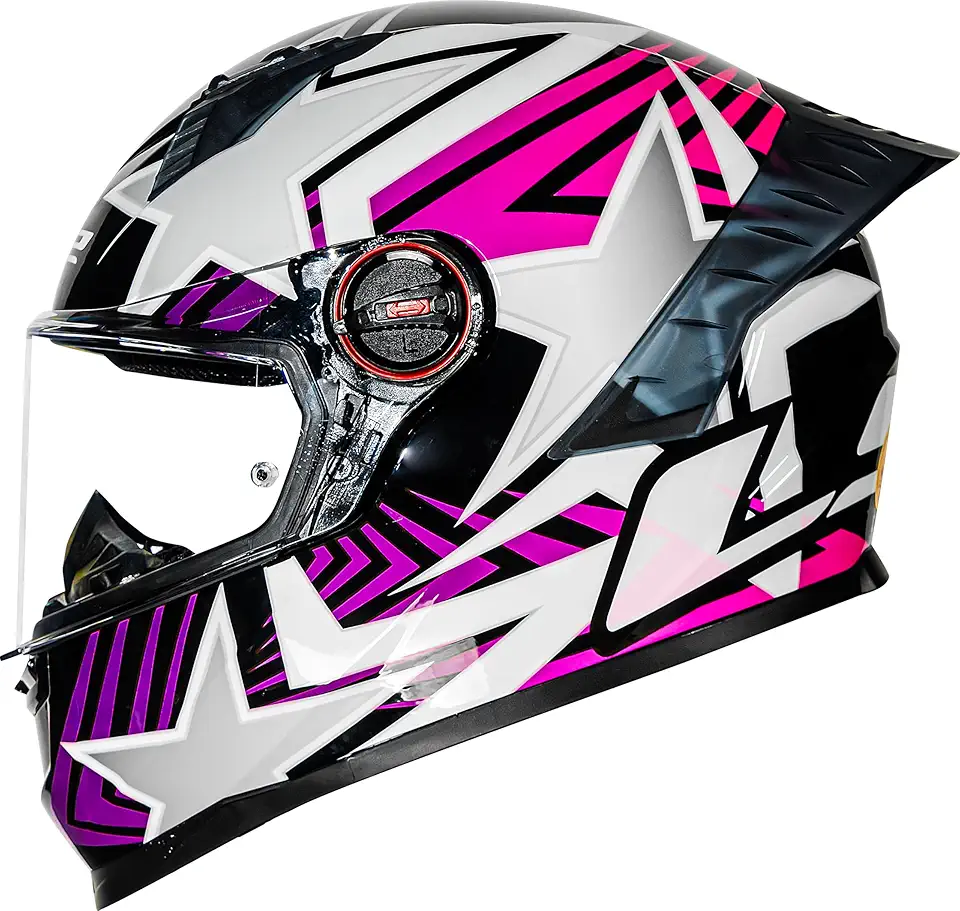 Capacete Ls2 FF358 Pro Estellar Rosa c/ Roxo - Esportivo 58