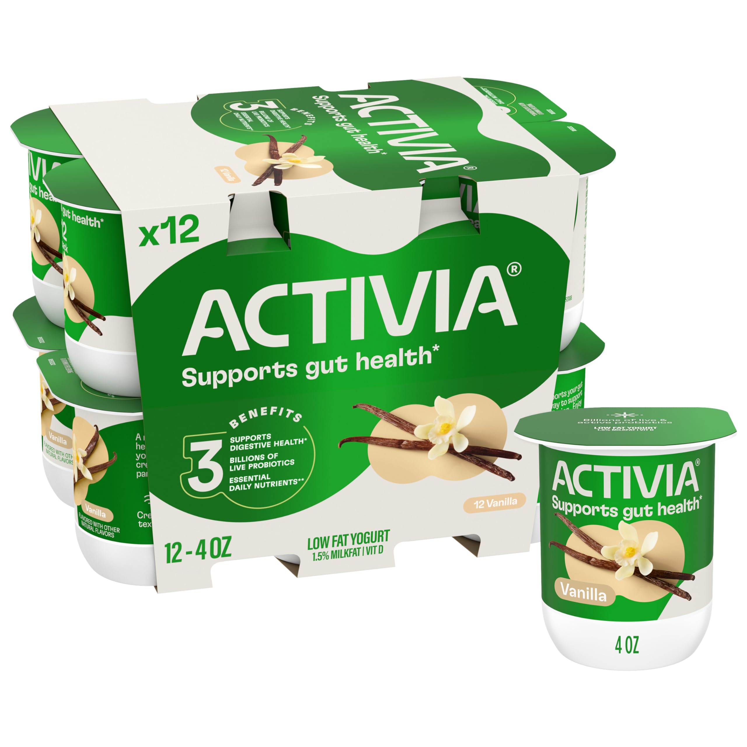 Probiotic vanilla yoghurt