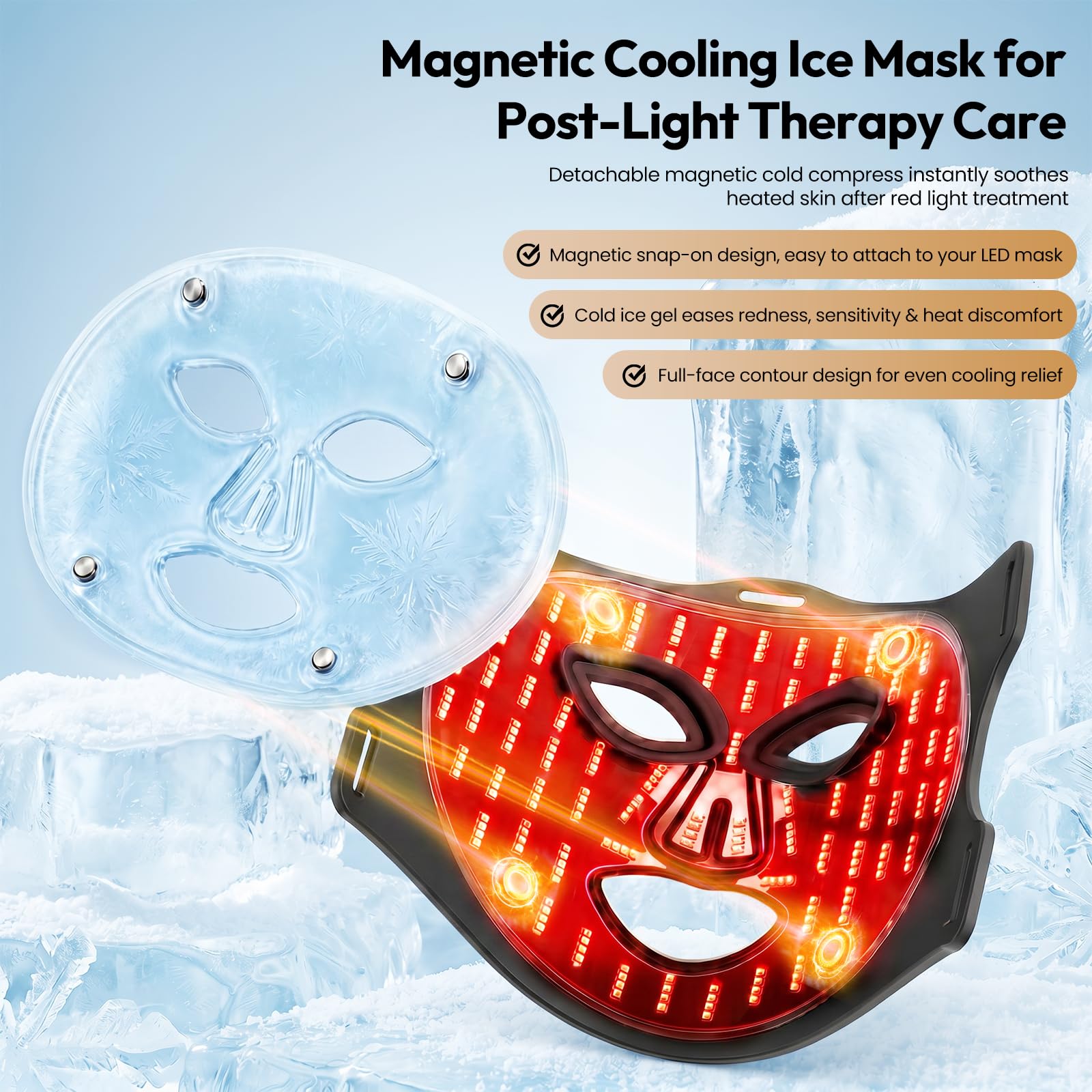 FDA-Cleared Red Light Therapy Mask for Face, 4 Wavelengths, 280 LEDs