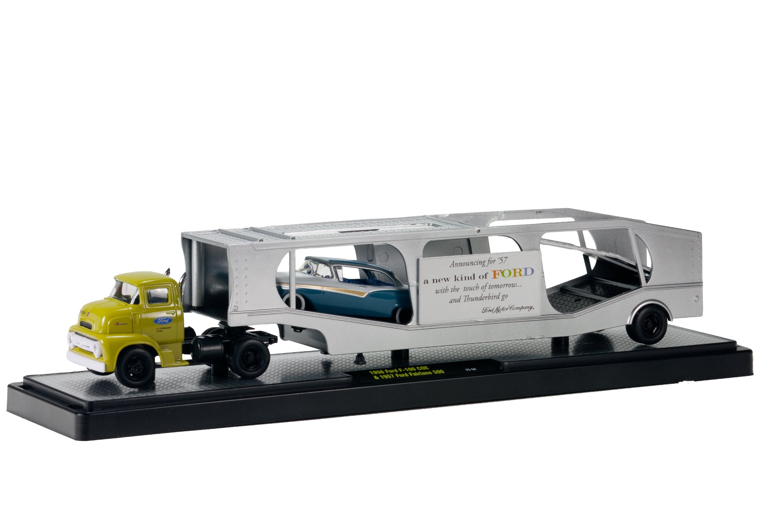 M2 Machines 1:64 scale Auto-Hauler Long Hauler '56 Ford COE with
