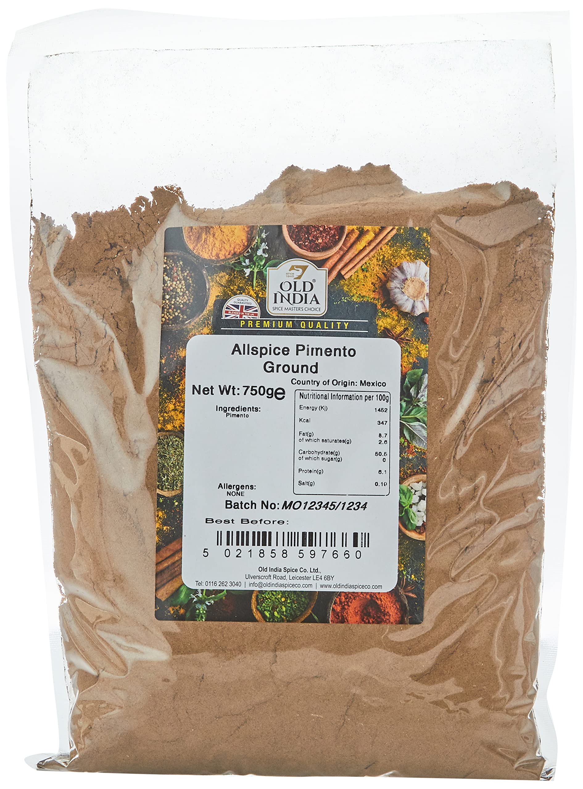 Old India Allspice Pimento Ground 750g