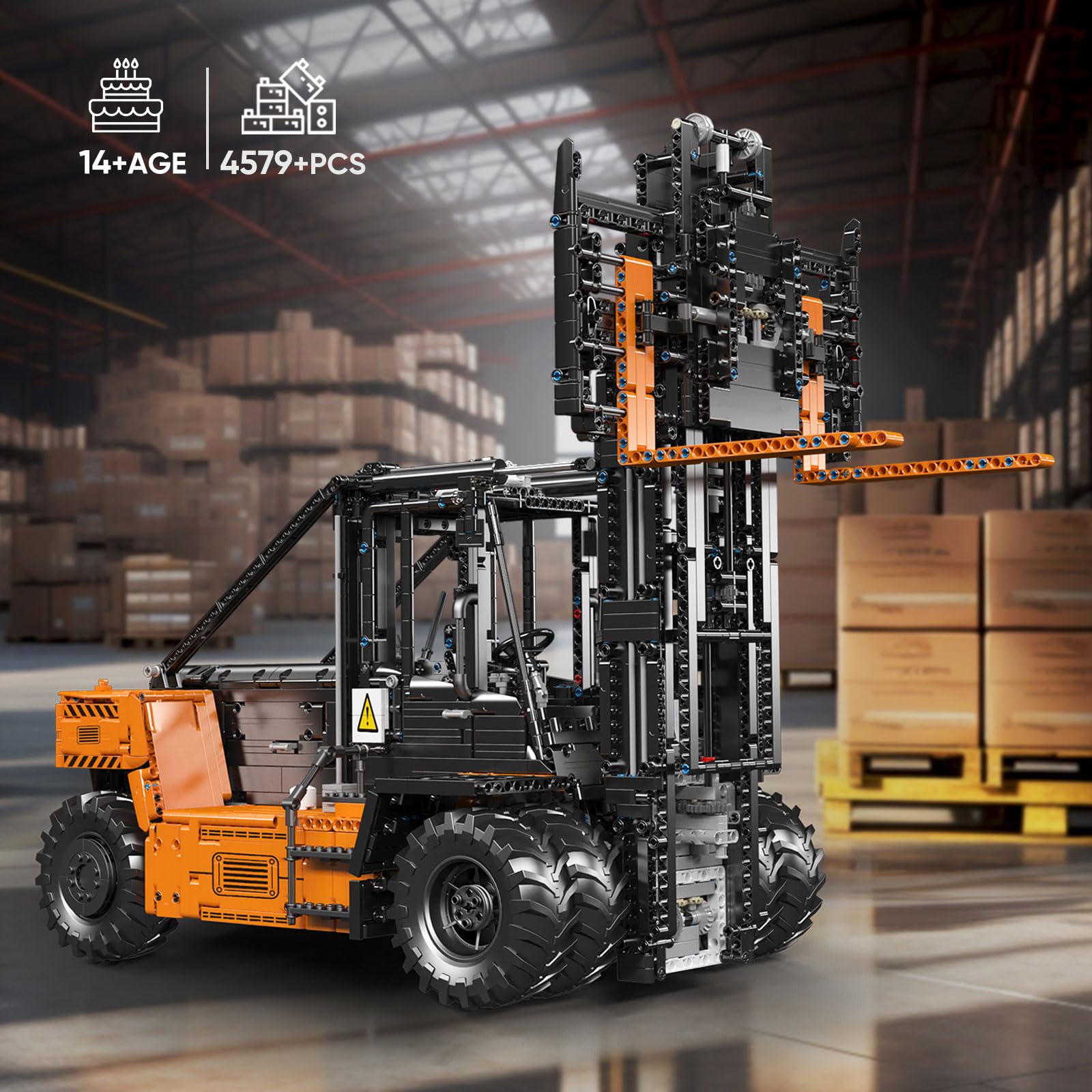 Amazon.com: Mould King 17044 Heavy-Duty Forklift Truck Building