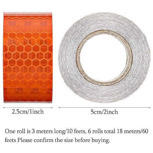 Miniatura 10 de 6 rollos de cintas reflectantes de 6 colores, cinta reflectante de advertencia de seguridad nocturna, plateado, azul, rojo, amarillo, naranja, verde