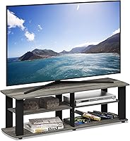Vista 15 de Furinno 11191BK THE Centro de Entretenimiento Soporte para TV, Negro