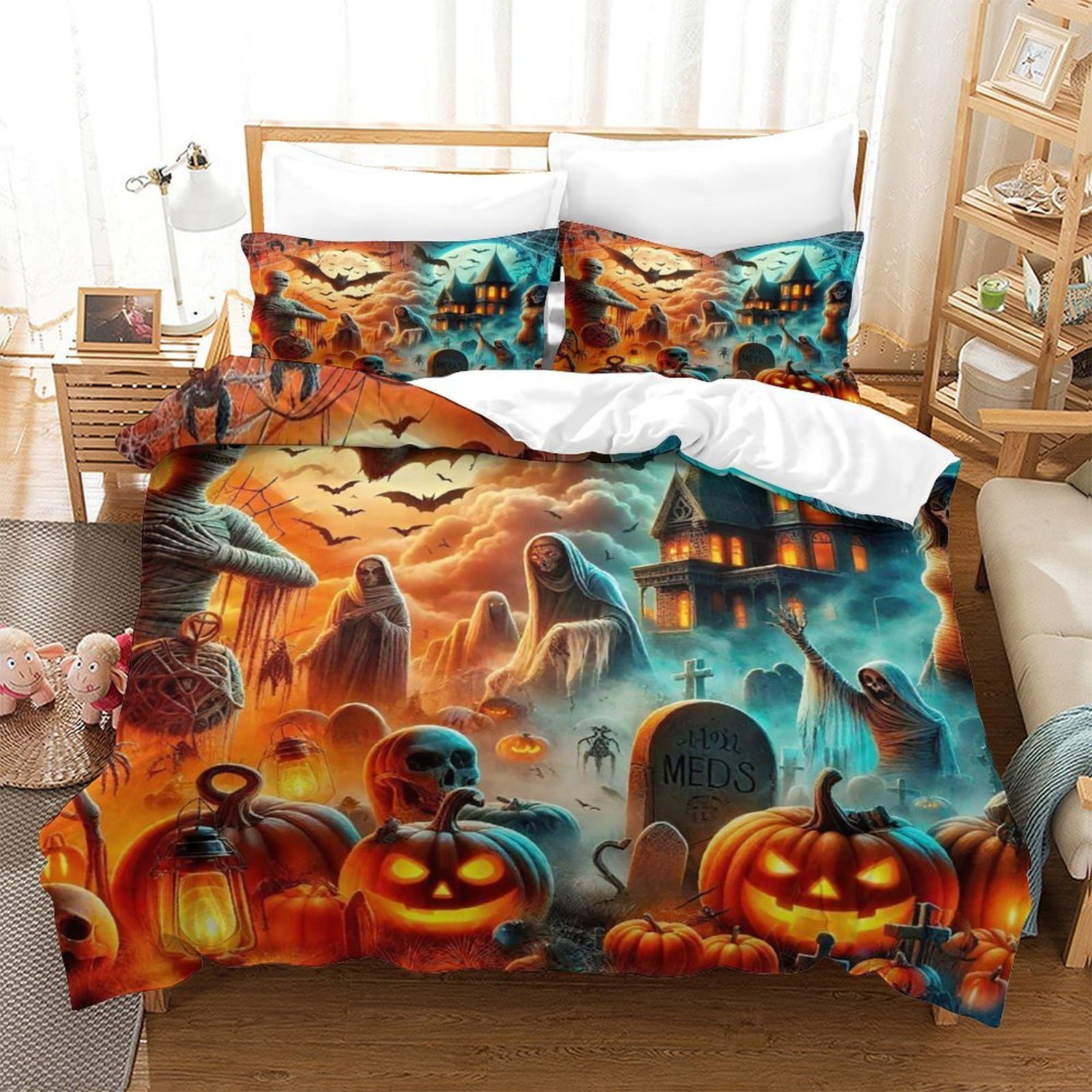 Housse de couette Halloween 3D pour transformer la chambre des enfants