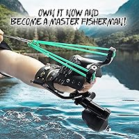 Vista 3 de oubert Potente kit de pesca con tirachinas con carrete plegable Slingshot Bowfishing Kit con dardos de pesca y protector de mano tirachinas