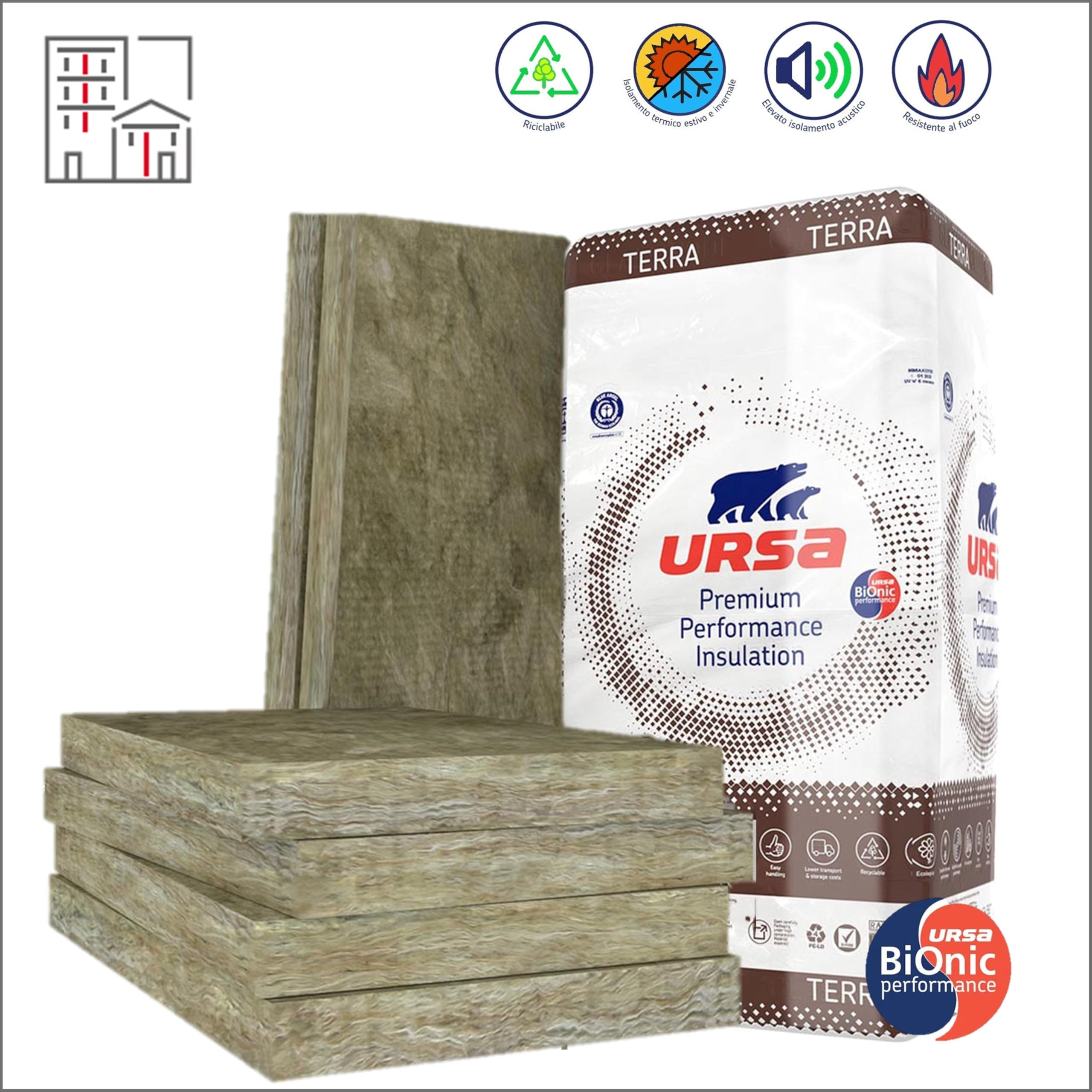 FUTURAZeta Lana di Roccia Isolamento Termico, Pannelli Isolanti Termici per Interni Antimuffa con Spessore 50mm Dimensioni 1250 x 600 mm, Pannelli Fonoisolanti per Isolamento Acustico (Pacco Mq 7,50)