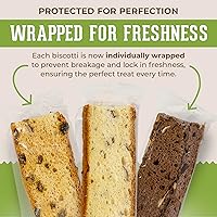 Vista 3 de DIJAS Natural Foods, Galletas biscotti sin grasa envueltas individualmente, ingredientes totalmente naturales libres de conservantes, delicioso