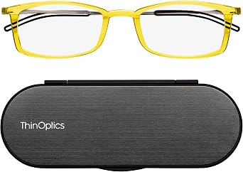 ThinOptics Full Frame Reading Glasses + Slim Metal Case, Special Edition