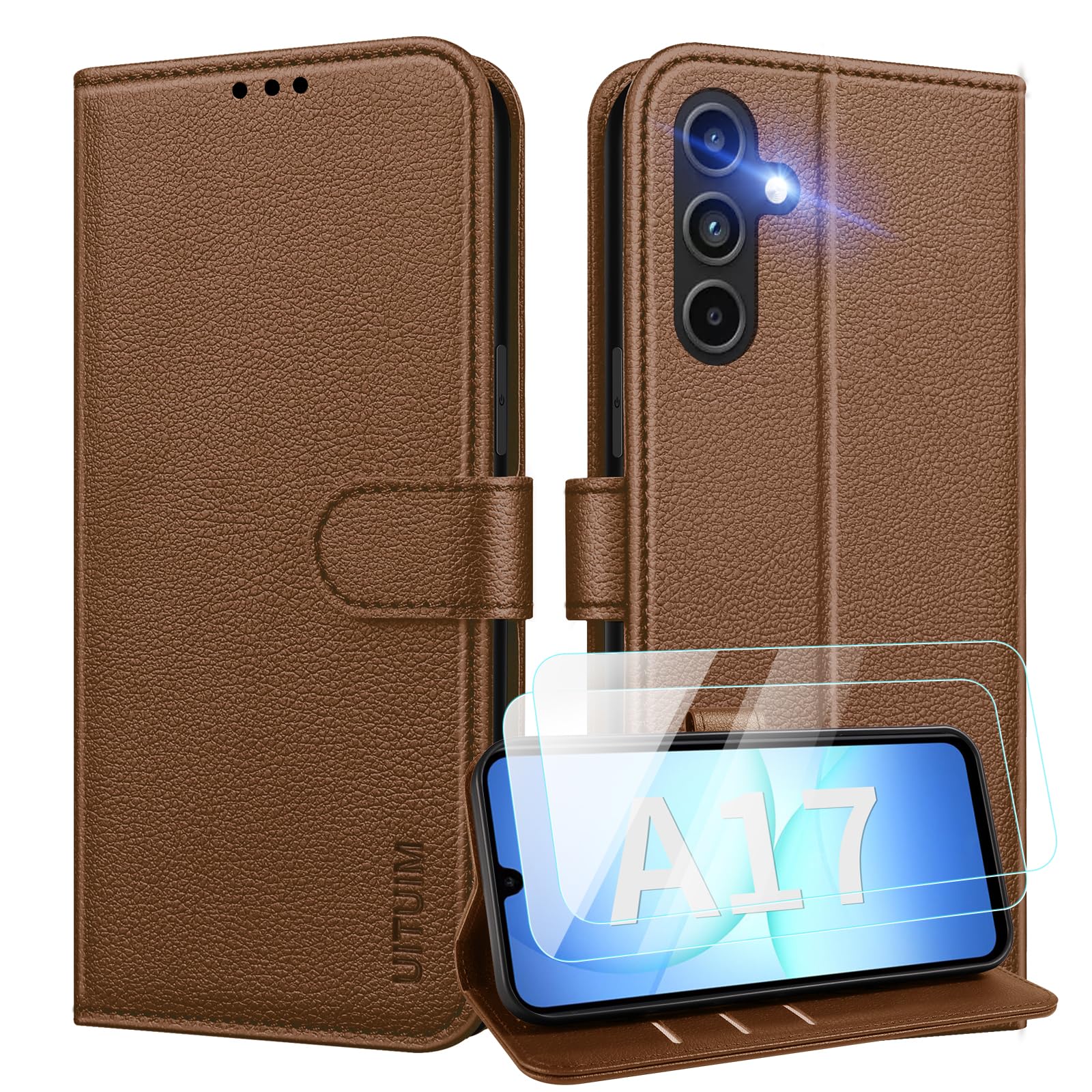 Asuwish Cover Portafoglio Per Google Pixel 7 Con Vetro Temperato – Pelle PU Con 3+2 Tasche Per Carte, Supporto Regolabile, Protezione TPU, Blu